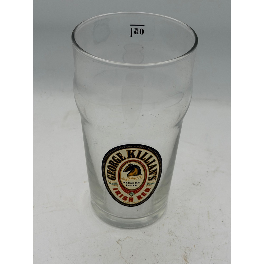 George Killians Irish Red Premium Lager 0.5L Tulip Pint Glass Horse Logo Beer